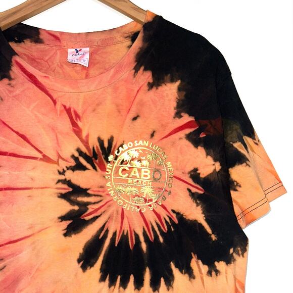 Bleach Tie Dye Swirl Cabo Beach Cabo San Lucas Short Sleeve T-Shirt Size XL - Picture 2 of 11